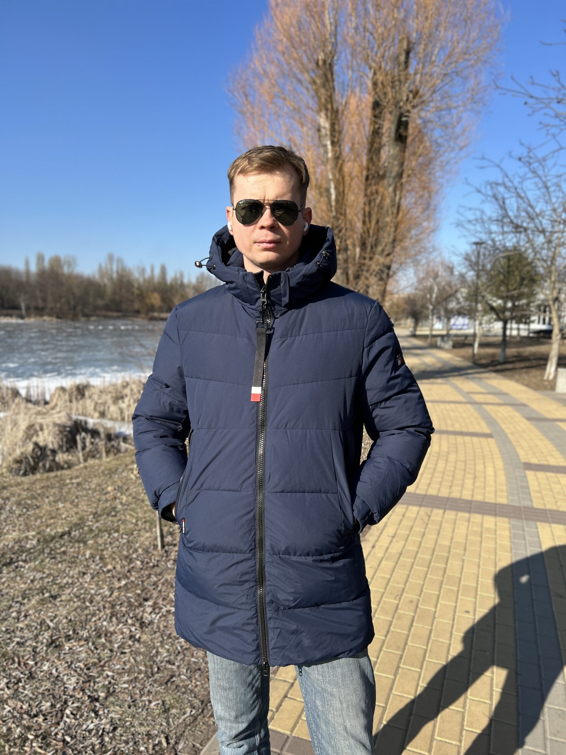 Чоловічий довгий синій пуховик Snowimage з біо-пухом до -20°C - Зображення 2