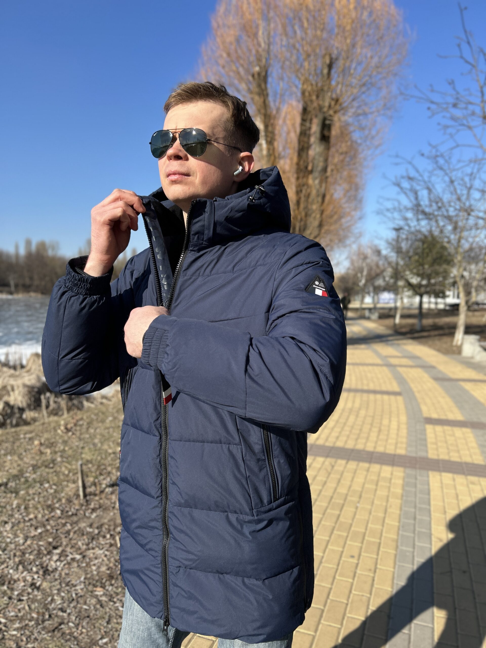 Чоловічий довгий синій пуховик Snowimage з біо-пухом до -20°C - Зображення 8
