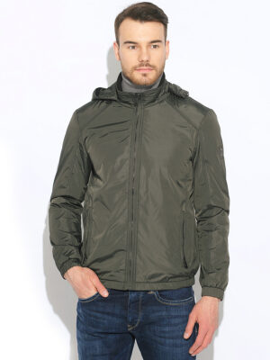 Куртка Snowimage SICM - G166 зелена (хакі) з капюшоном під гумку