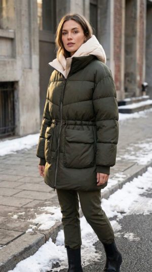 Жіночий пуховик San Crony на біо-пуху: стильний захист до -20°C